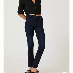 MOTHER The Dazzler High-Rise Straight Ankle Jeans